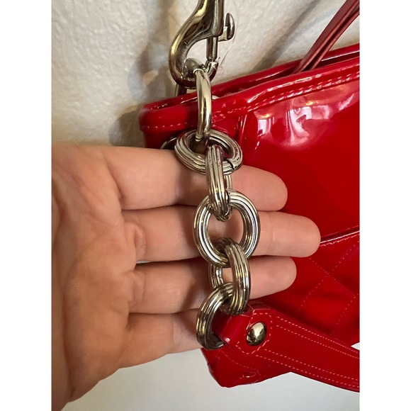 Coach Poppy Red Patent Leather Hangbag NWOT - Picture 9 of 12